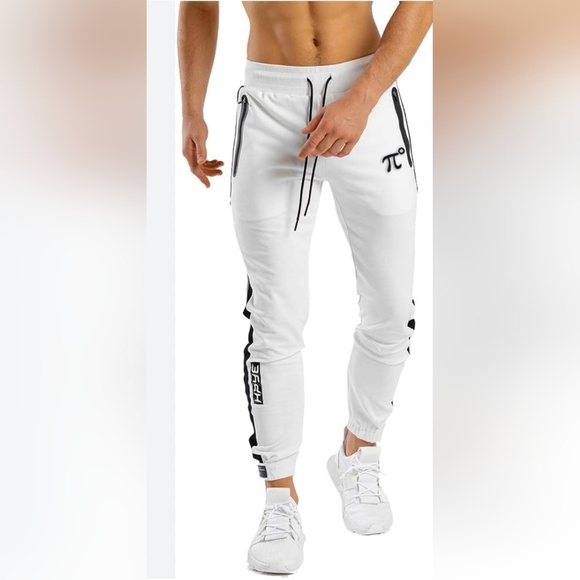 Pidogym Limited Edition white with black accents men's XL slim fit jogging pants - Picture 13 of 16
